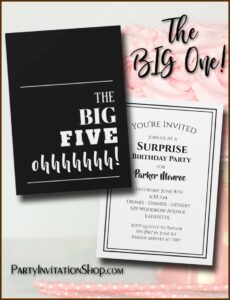 The Big One Birthday Party Invitations