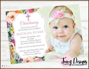 Unique Baptismal Invitation For Baby Girl