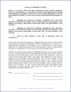 20 Day Preliminary Notice Template