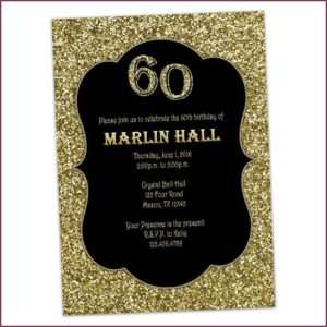 60th Birthday Invitations For A Man
