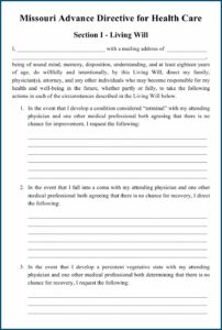 Advance Care Directive Form