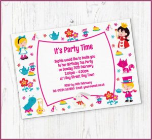 Alice In Wonderland Free Online Invitations