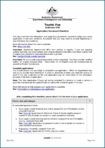 Australia Business Visitor Visa Application Form