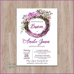 Baptism Invitation Card Format
