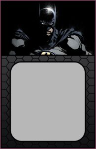 Batman Birthday Invitation Card Template