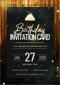 Birthday Invitation Poster Template
