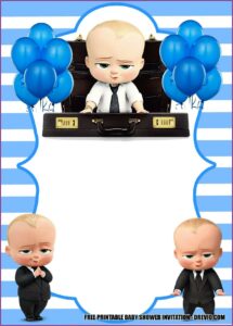 Boss Baby Invitation Card Template Free