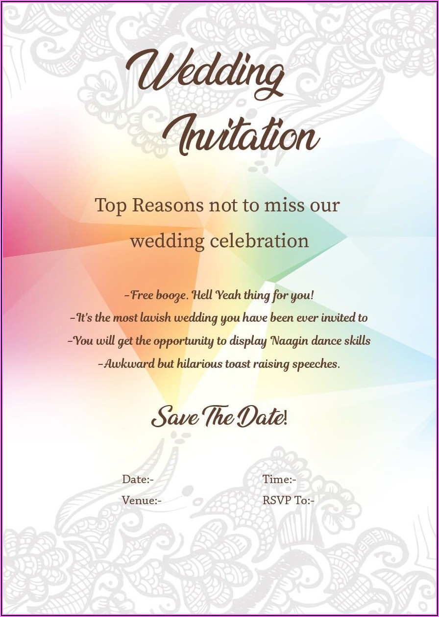 Brother Marriage Invitation Wordings To Invite Friends
