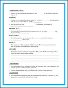 Business Loan Agreement Form Pdf