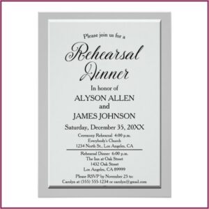 Classic Rehearsal Dinner Invitations