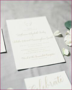 Cream And Gold Wedding Invitations