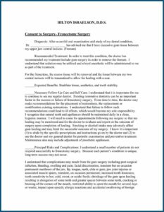 Dental Crown Lengthening Consent Form