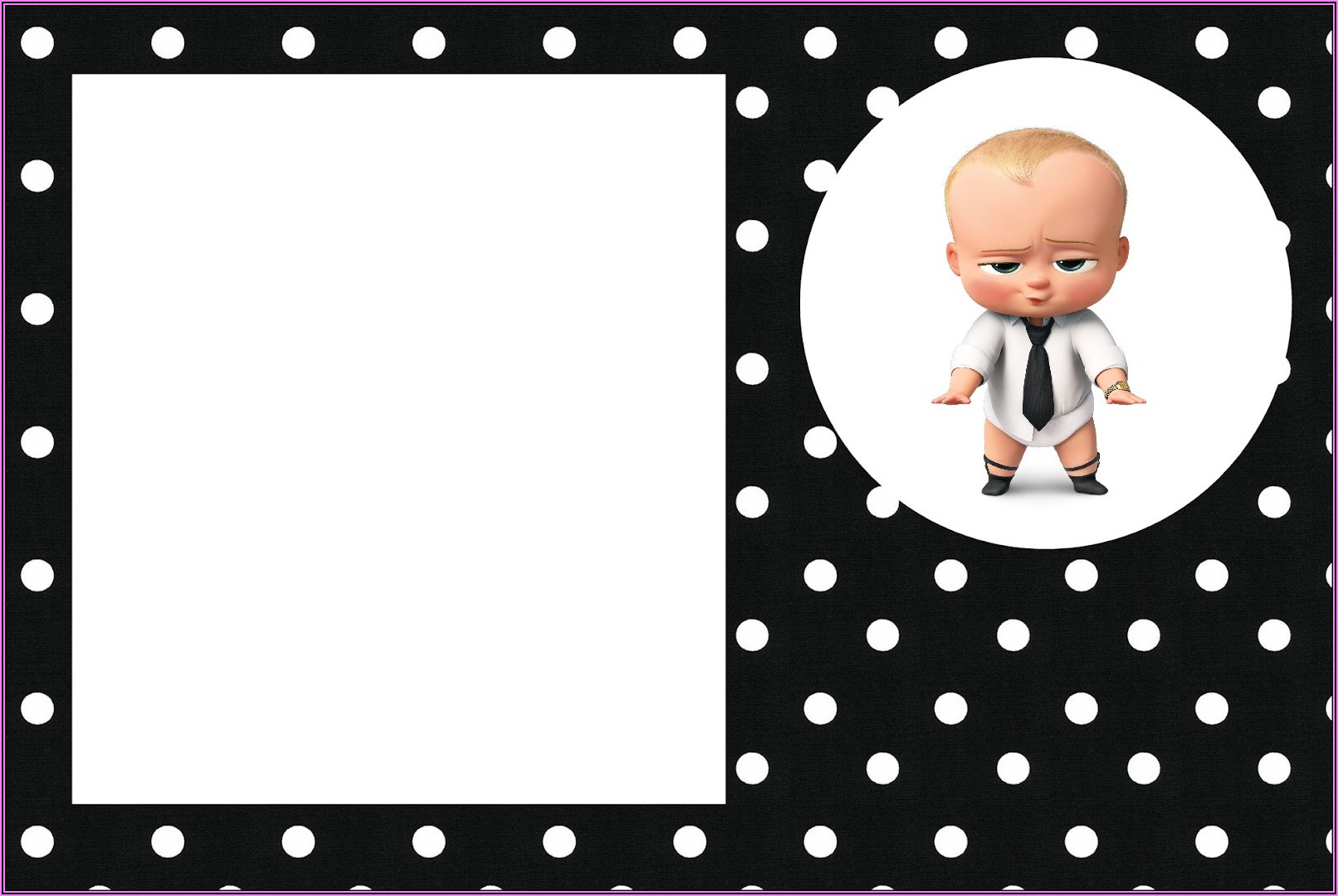Editable Boss Baby Invitation Card Template Free