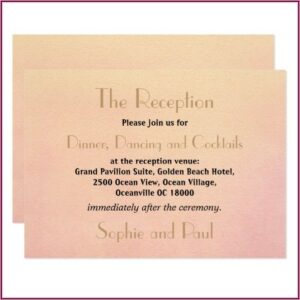 Elegant Peach Wedding Invitation Card