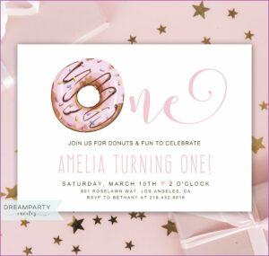 Etsy Donut Grow Up Invitation