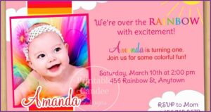 First Birthday Online Invitation Templates Free