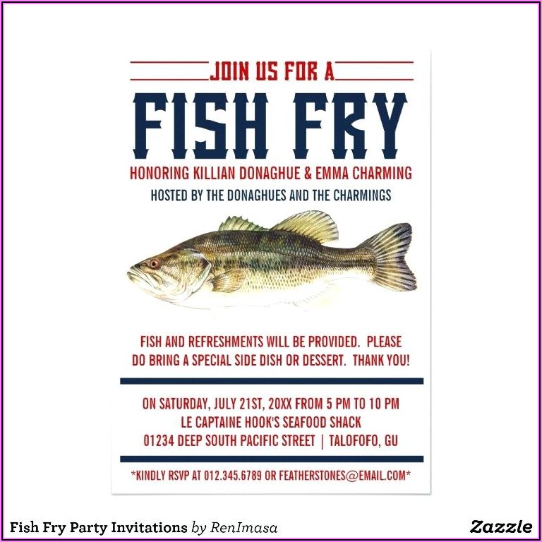 Fish Fry Birthday Invitations
