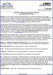 Florida Medicare Edi Enrollment Form