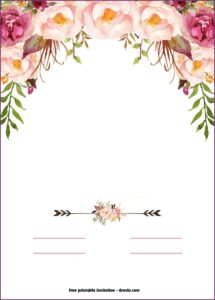 Flower Invitation Template Free