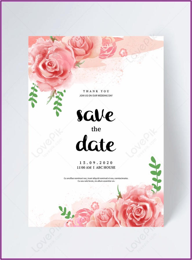 Flower Invitation Template Free Download