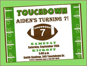 Football Invitations Templates Free