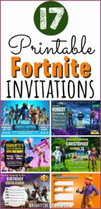 Fortnite Printable Birthday Invitations Free