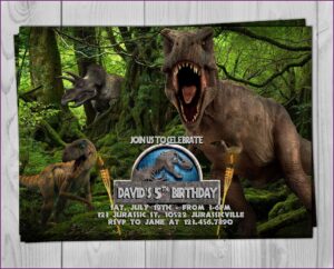 Free Jurassic Birthday Invitations