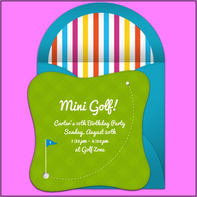 Free Mini Golf Birthday Invitations
