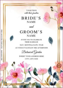 Free Peach Wedding Invitation Templates
