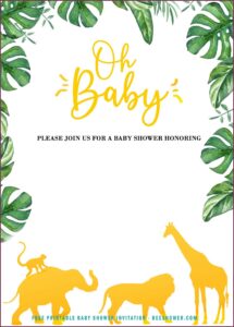 Free Printable Blank Safari Invitation Template