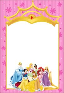 Free Printable Disney Princess Birthday Invitations