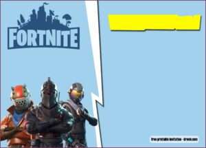 Free Printable Fortnite Birthday Party Invitations