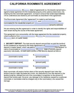Free Rental Agreement Template California