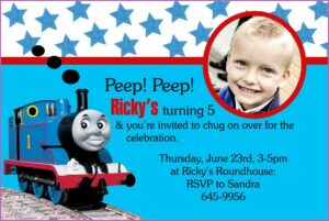 Free Thomas The Train Birthday Invitation Ecards