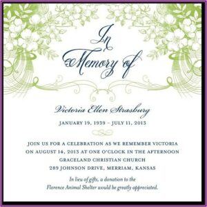 Funeral Invitation Wording Samples