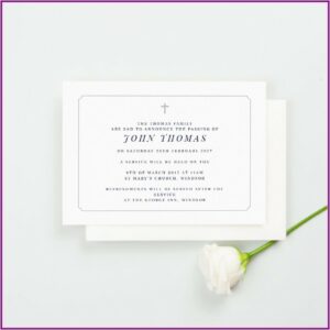 Funeral Invitation Wording Uk