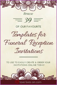 Funeral Luncheon Invitation Wording