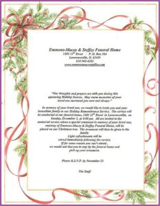 Funeral Reception Invitation Wording