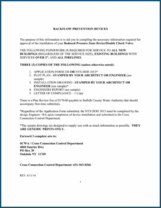 Generic Backflow Test Report Form