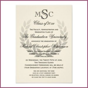 Graduation Invitations For Doctorate Degree