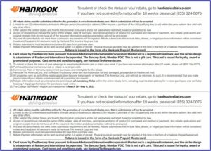Hankook Rebate Form