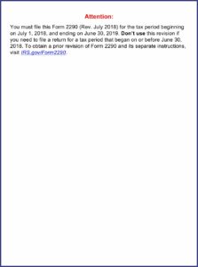 Heavy Highway Form 2290