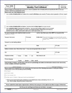 Identity Theft Form 14039