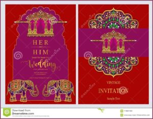 Indian Temple Invitation Templates