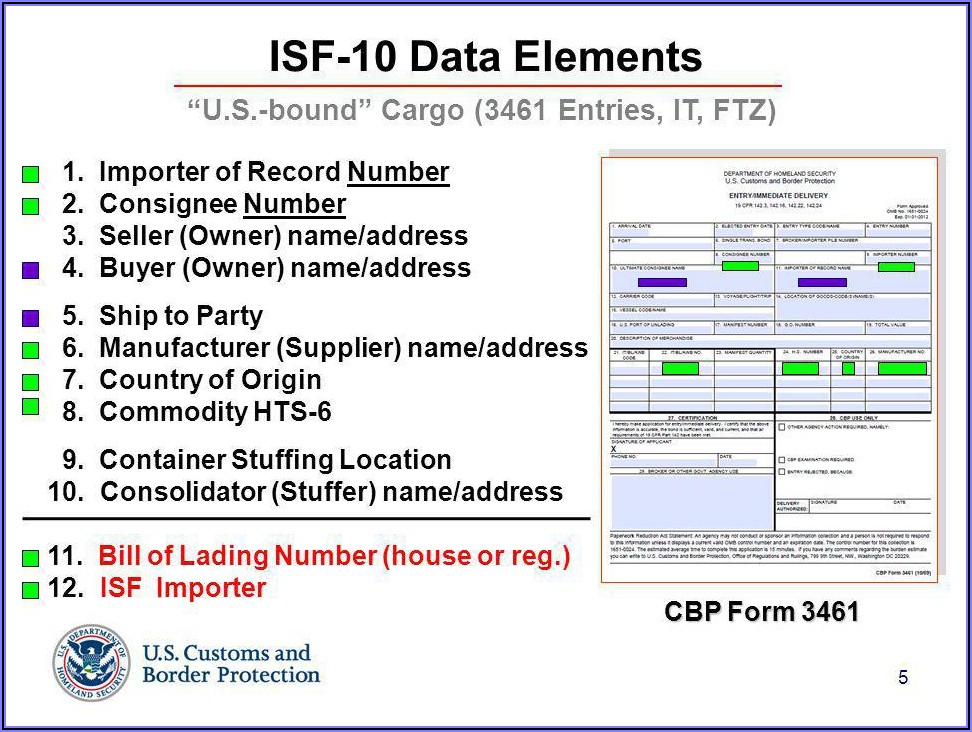Isf Shipping Document