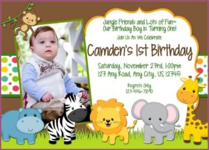 Jungle Safari Birthday Invitation Template Free