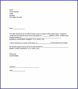 Landlord 90 Day Notice To Vacate Template