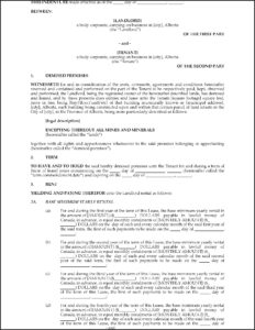 Landlord And Tenant Rental Agreement Forms Alberta