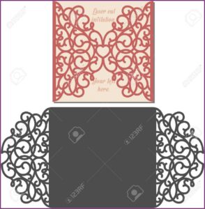 Laser Cut Wedding Invitation Template Free