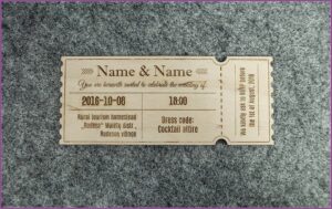 Laser Cut Wooden Wedding Invitations